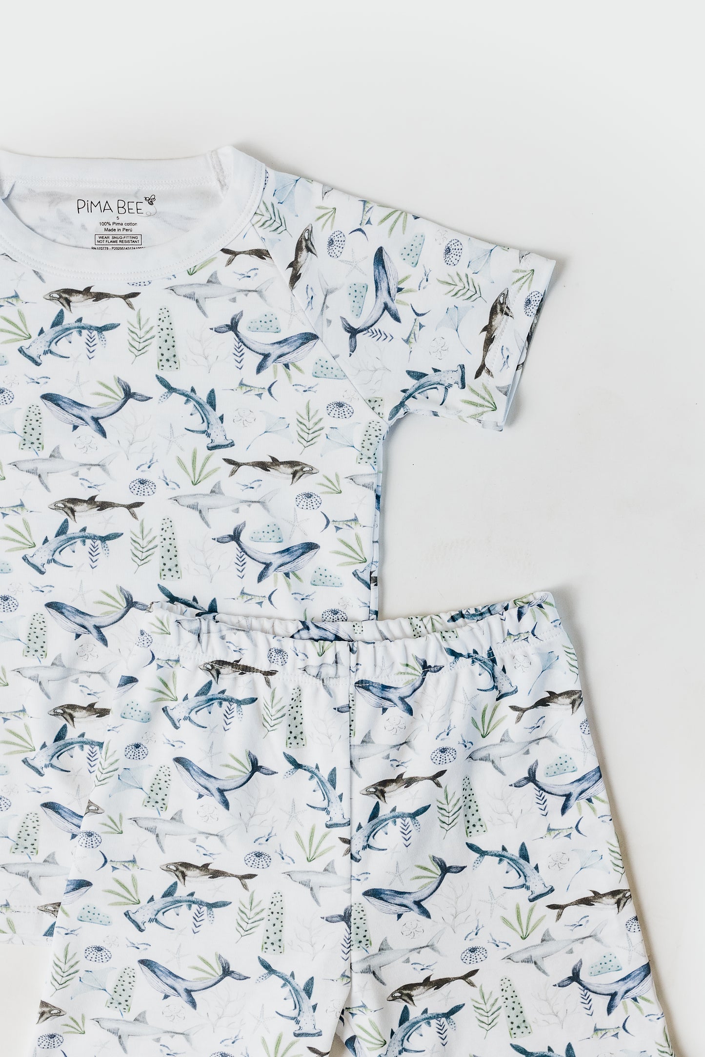 Ocean Short Sleeve and Shorts Pajama Set