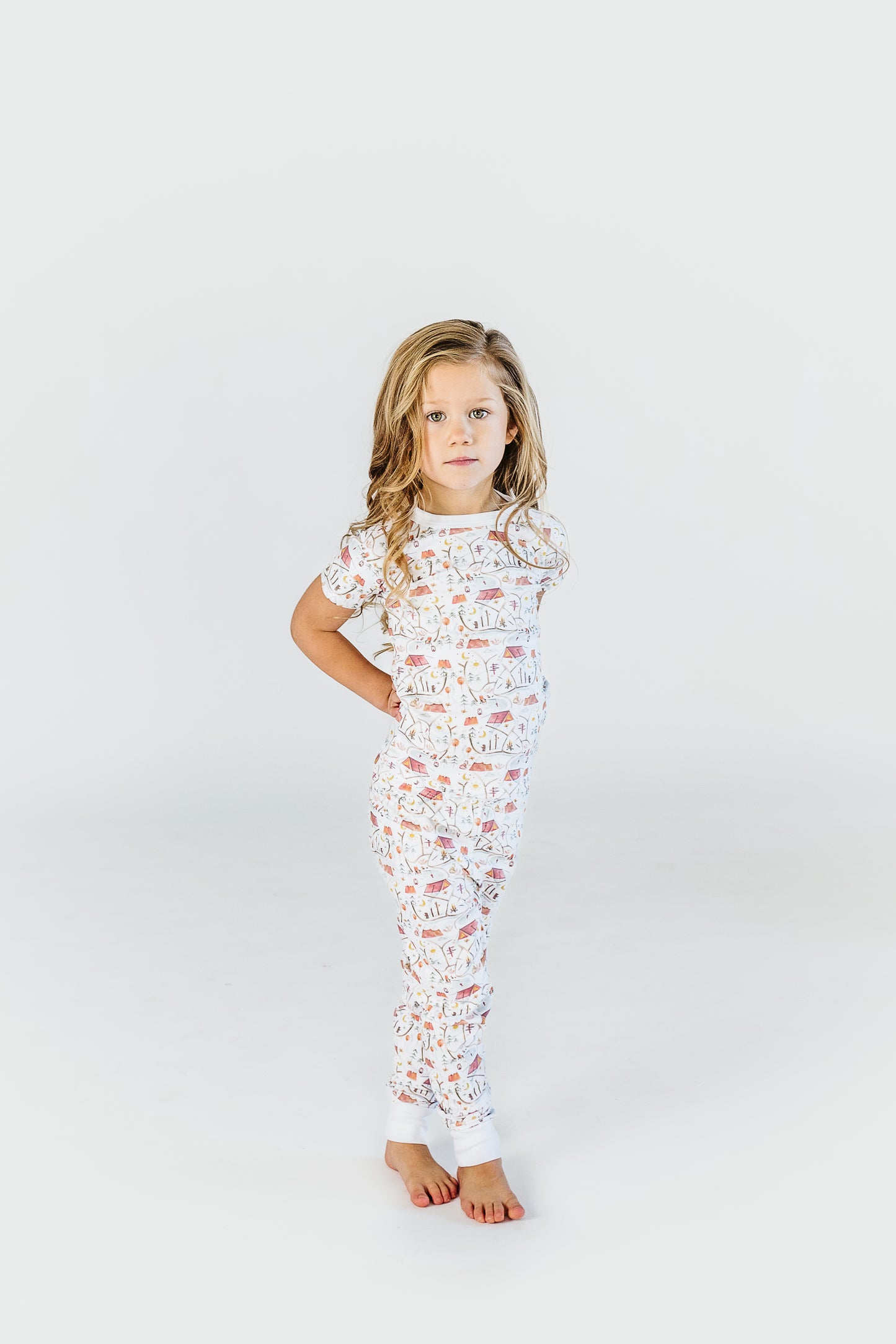 Campfire Short Sleeve and Pants Pajama Set