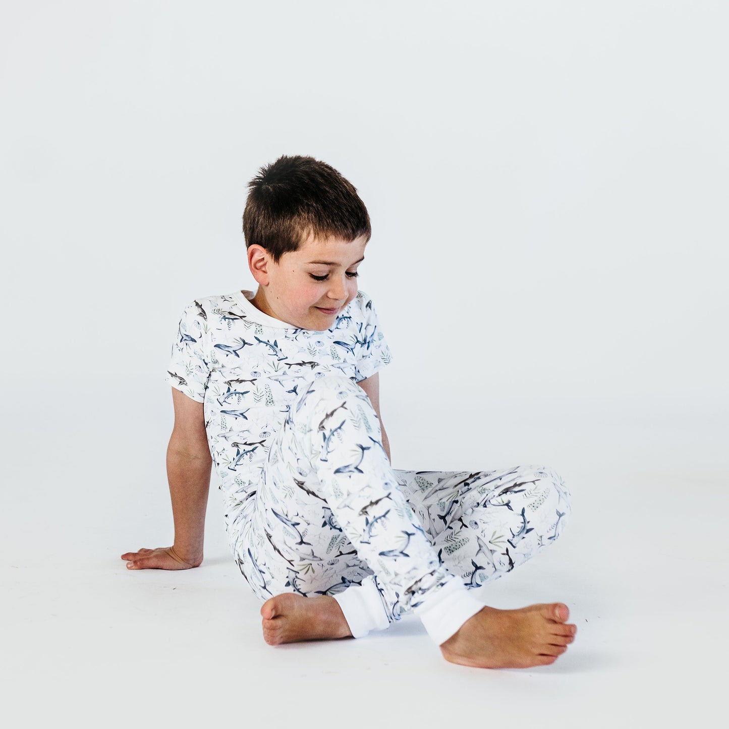 Ocean Short Sleeve and Pants Pajama Set