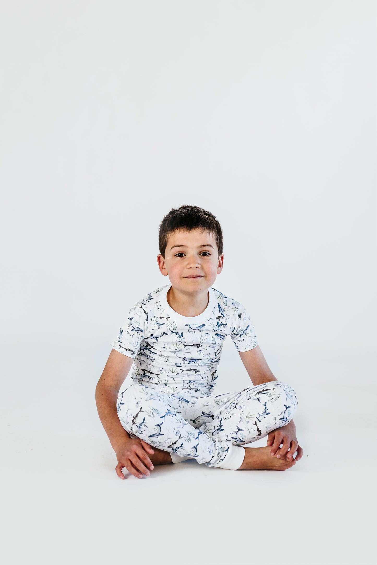 Ocean Short Sleeve and Pants Pajama Set