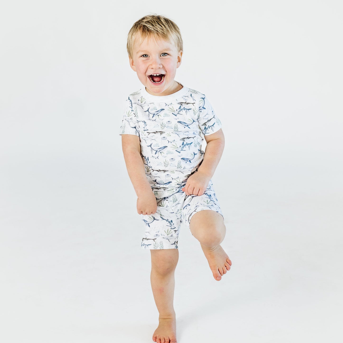 Ocean Short Sleeve and Shorts Pajama Set