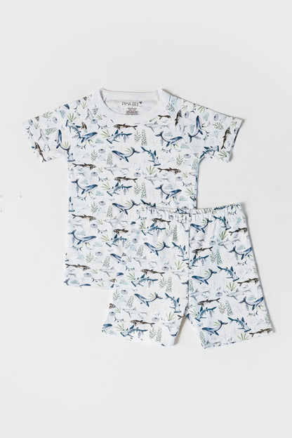 Ocean Short Sleeve and Shorts Pajama Set