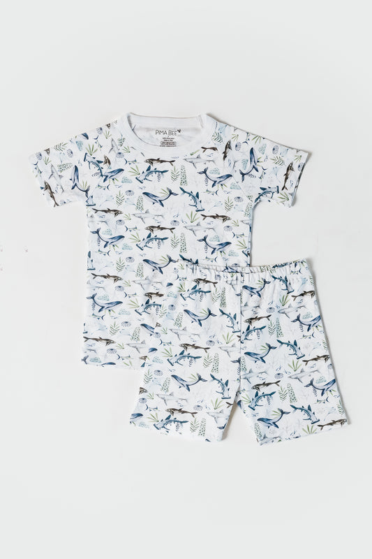 Ocean Short Sleeve and Shorts Pajama Set