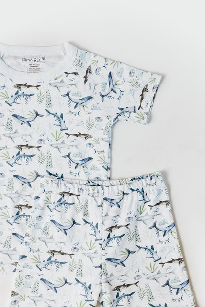 Ocean Short Sleeve and Shorts Pajama Set