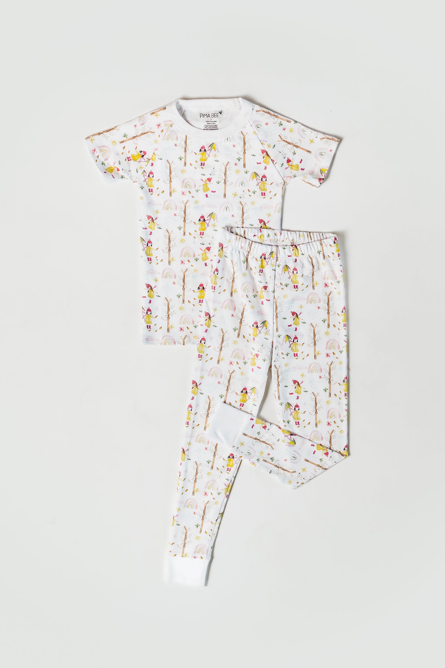 Puddles Short Sleeve and Pants Pajama Set