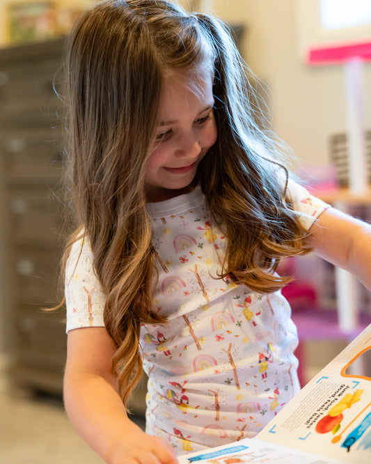 Puddles Short Sleeve and Shorts Pajama Set
