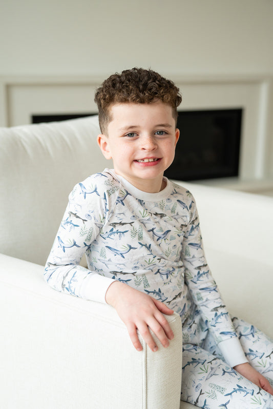 Ocean Long Sleeve and Pants Pajama Set