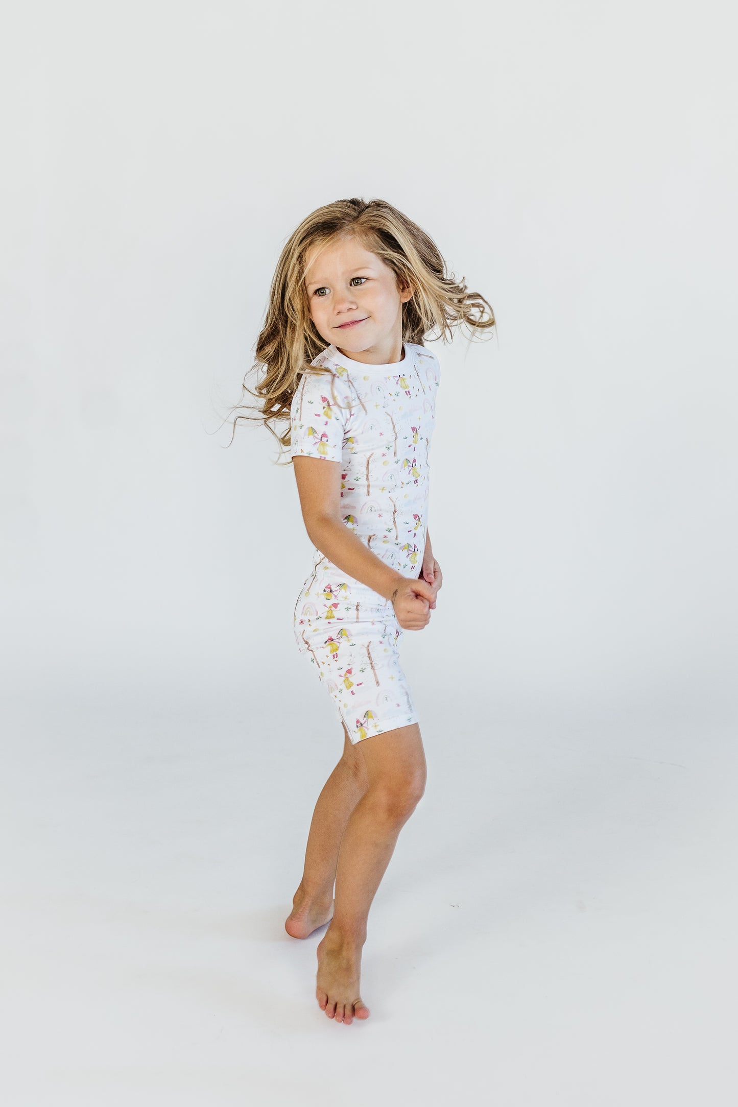 Puddles Short Sleeve and Shorts Pajama Set