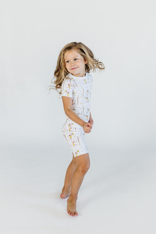 Puddles Short Sleeve and Shorts Pajama Set