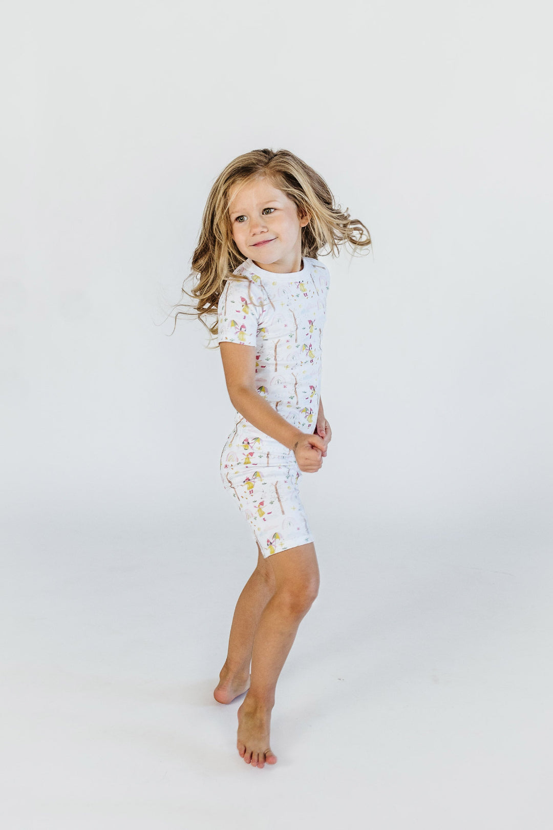 Puddles Short Sleeve and Shorts Pajama Set