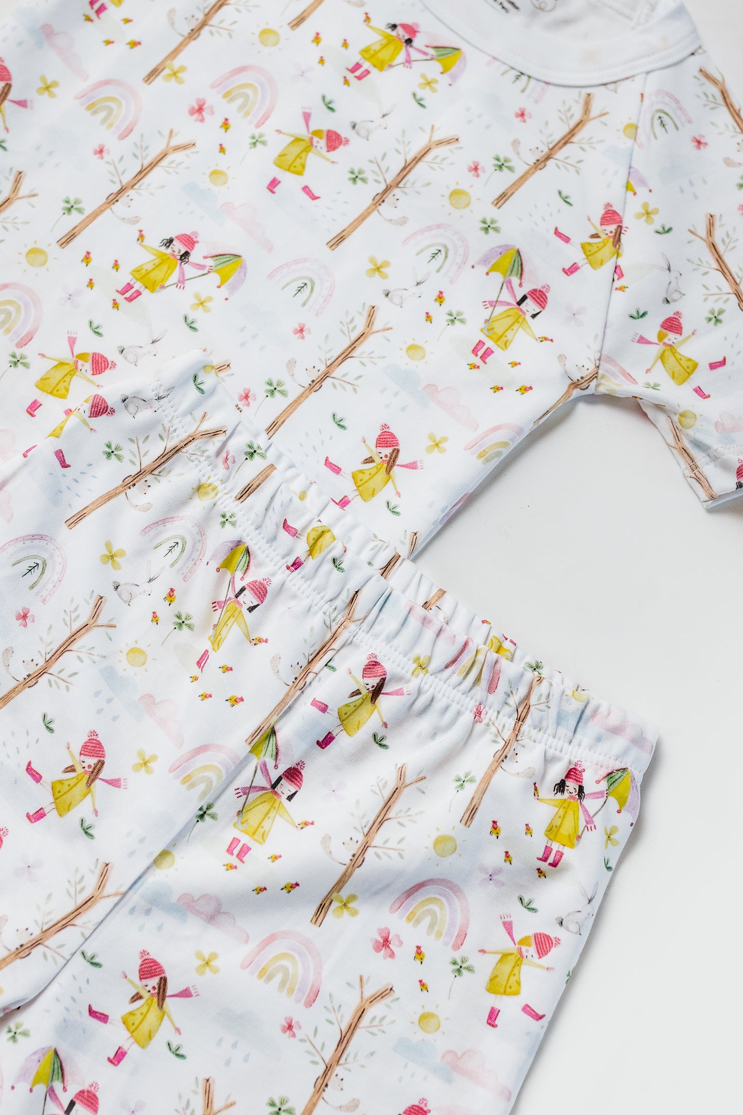 Puddles Short Sleeve and Shorts Pajama Set