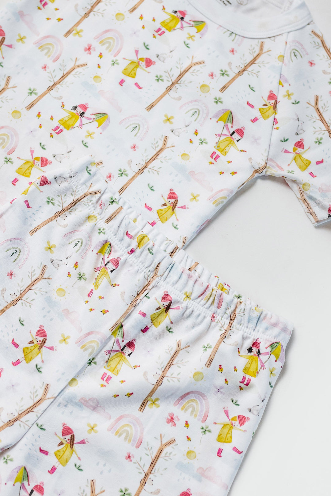 Puddles Short Sleeve and Shorts Pajama Set