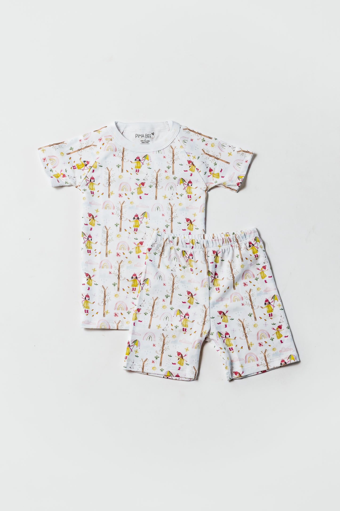 Puddles Short Sleeve and Shorts Pajama Set