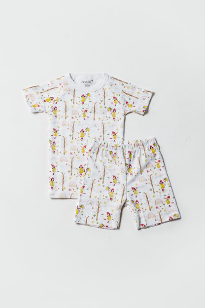 Puddles Short Sleeve and Shorts Pajama Set