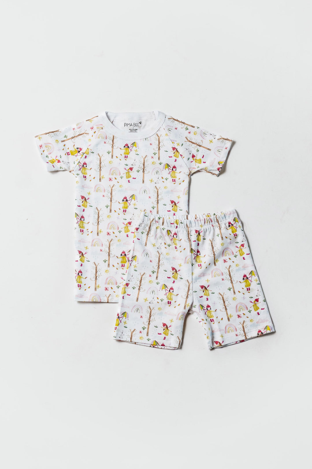 Puddles Short Sleeve and Shorts Pajama Set