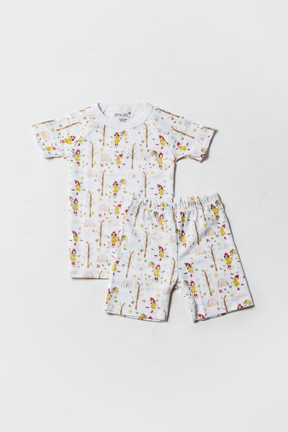 Puddles Short Sleeve and Shorts Pajama Set